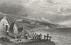 ISLE OF WIGHT. Puckaster Cove-Bartlett c1840 old antique vintage print picture