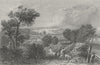 IOW. Newport from the South-Bartlett c1840 old antique vintage print picture