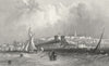ISLE OF WIGHT. Ryde c1840 old antique vintage print picture