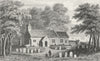 BONCHURCH. Parish Church, Isle Wight. Graveyard 1845 old antique print picture