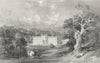 LEICS. Donnington Hall, Leicestershire. Allom 1836 old antique print picture