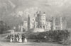 LEICS. South Belvoir Castle, Leicestershire. Allom 1836 old antique print
