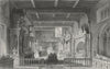 Leics. Bottesford Church, Monuments earl Rutland  1836 old antique print