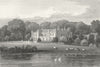 LEICS. Wistow Hall, Leicestershire. Jones 1821 old antique print picture