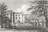 LEICS. Langton Hall, Leicestershire. Jones 1818 old antique print picture
