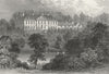 LEICESTERSHIRE. Lowesby Hall, south view. Jones 1829 old antique print picture