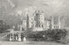 LEICS. South Belvoir Castle, Leicestershire. Jones c1840 old antique print