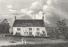LINCS. Woolsthorpe Manor birthplace Isaac Newton 1836 old antique print