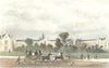 HIGHGATE. Whittingtons Alms Houses, Hill, Mddx 1835 old antique print picture