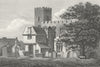 MIDDX. Enfield Church, Middlesex. Mddx. view 1815 old antique print picture