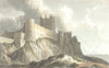 NORTHUMBS. Bamburgh Castle. Westall 1830 old antique vintage print picture