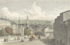 NEWCASTLE UPON TYNE. from Westgate hill c1833 old antique print picture