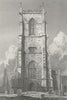 NORFOLK. Worstead Church. Le Keux Churches 1824 old antique print picture