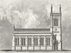 LINCS. St Michael's Church, Stamford. Saunders 1836 old antique print picture
