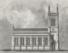 LINCS. St Michael's Church, Stamford. Saunders 1836 old antique print picture