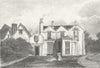 LINCS. Scrivelsby Hall. Saunders 1836 old antique vintage print picture