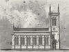 STAMFORD. St Mary's Church. MICHAEL'S. Saunders 1836 old antique print picture