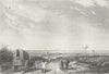 LINCS. Humber, from Beacon Hill, Barton. Saunders 1836 old antique print