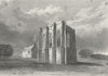 LINCS. Whykam Chapel. Saunders birds 1836 old antique vintage print picture
