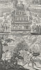 MILITARIA. Fighting burning duels shields swords c1750 old antique print