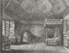 SCOTLAND. Queen Mary's bedroom Holyrood Palace c1800 old antique print picture