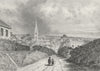 LINCS. Louth. Saunders Nice town 1836 old antique vintage print picture