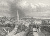LINCS. Louth. Saunders Nice town 1836 old antique vintage print picture