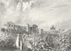 LINCS. Lunatic Asylum, Lincoln. Saunders 1836 old antique print picture