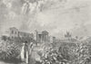 LINCS. Lunatic Asylum, Lincoln. Saunders 1836 old antique print picture