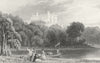 LEICS. Belvoir Castle, Leicestershire. DUGDALE Boat 1840 old antique print