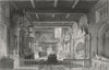 Leics. Bottesford Church, Monuments earl Rutland  1836 old antique print