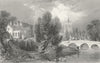 MELTON MOWBRAY. Club House, Leicestershire. Allom 1836 old antique print