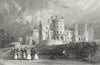 LEICS. South Belvoir Castle, Leicestershire. Allom 1836 old antique print
