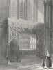 LINCOLN. cathedral Bishop Longlands monument 1836 old antique print picture