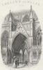 LINCS. Lincoln cathedral south entry 1836 old antique vintage print picture
