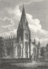 LINCS. Sleaford Church Lincolnshire 1808 old antique vintage print picture