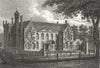 LINCS. Ayscough Fee Hall Lincolnshire 1808 old antique vintage print picture