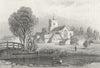 HERTS. Broxbourne. DUGDALE c1840 old antique vintage print picture