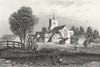 HERTS. Broxbourne. DUGDALE(COWPER FRONTIS) c1840 old antique print picture