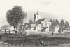 HERTS. Broxbourne. DUGDALE c1840 old antique vintage print picture