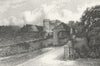 CARISBROOKE CASTLE. IOW. Barbner sepia 1895 old antique vintage print picture