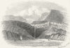 IOW. Blackgang Chine, Isle of Wight 1860 old antique vintage print picture