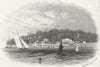 ISLE OF WIGHT. West Cowes. IOW 1860 old antique vintage print picture