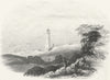 IOW. St Catherine's Lighthouse 1860 old antique vintage print picture