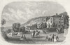 IOW. Bonchurch Hotel c1855 old antique vintage print picture