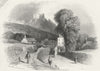 IOW. Entry to Carisbrook 1841 old antique vintage print picture