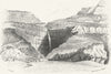 IOW. Blackgang Chine, Isle of Wight c1855 old antique vintage print picture