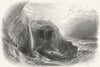 IOW. Blackgang Chine, Isle of Wight 1842 old antique vintage print picture