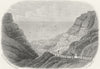 IOW. Blackgang Chine, Isle of Wight(Hotel) 1870 old antique print picture