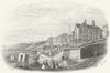 IOW. Sandown c1855 old antique vintage print picture